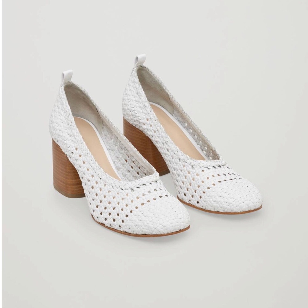 COS braided leather heels